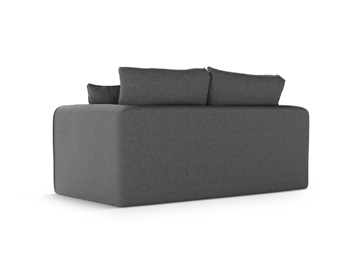 Lido Sofa mit Schlaffunktion 2 Sitzer in Dark Grey-Solid präsentiert im Onlineshop von KAQTU Design AG. Bettsofa ist von Micadoni