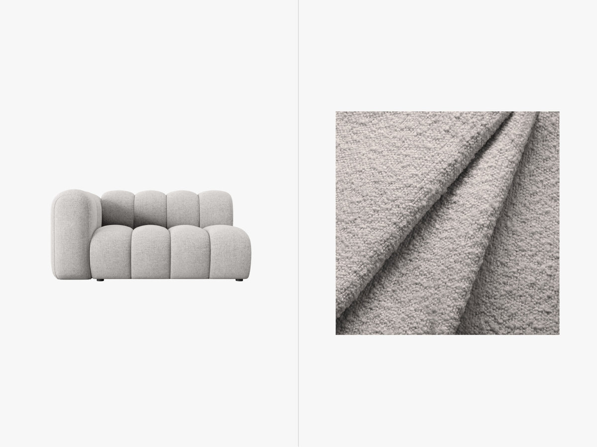 Lupine Boucle Modular Sofa links 2 Sitzer in Light Grey-Baloo präsentiert im Onlineshop von KAQTU Design AG. Modulares Sofa ist von Micadoni