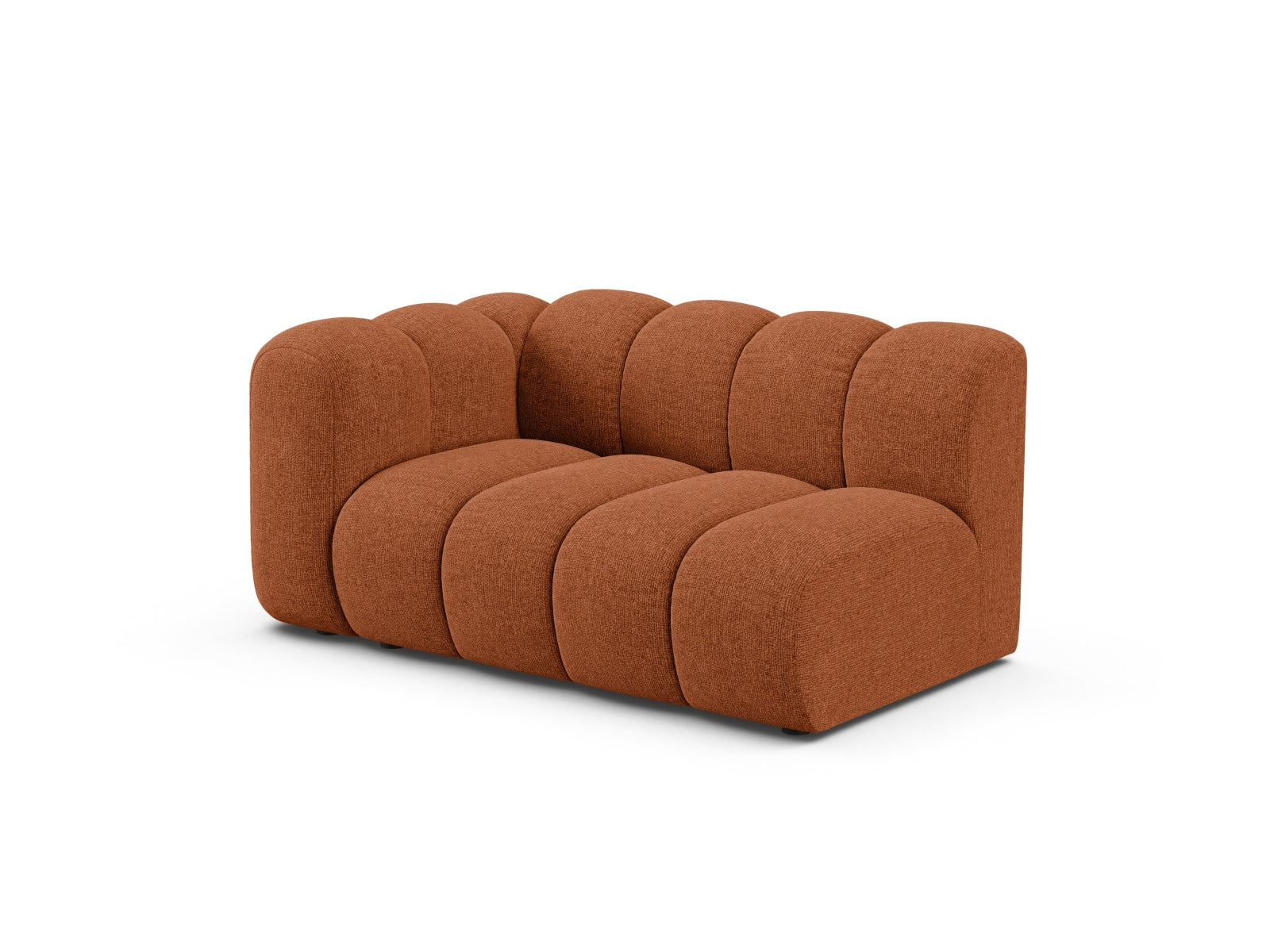 Elegantes Lupine Modular Sofa links 2 Sitzer in der Farbe Brick-Eden, ideal für stilvolle Wohnräume, von Micadoni.