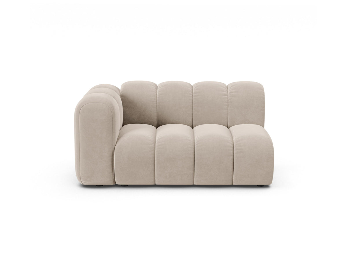 Lupine Velour links Modular Sofa 2 Sitzer in Beige-Salvador präsentiert im Onlineshop von KAQTU Design AG. Modulares Sofa ist von Micadoni