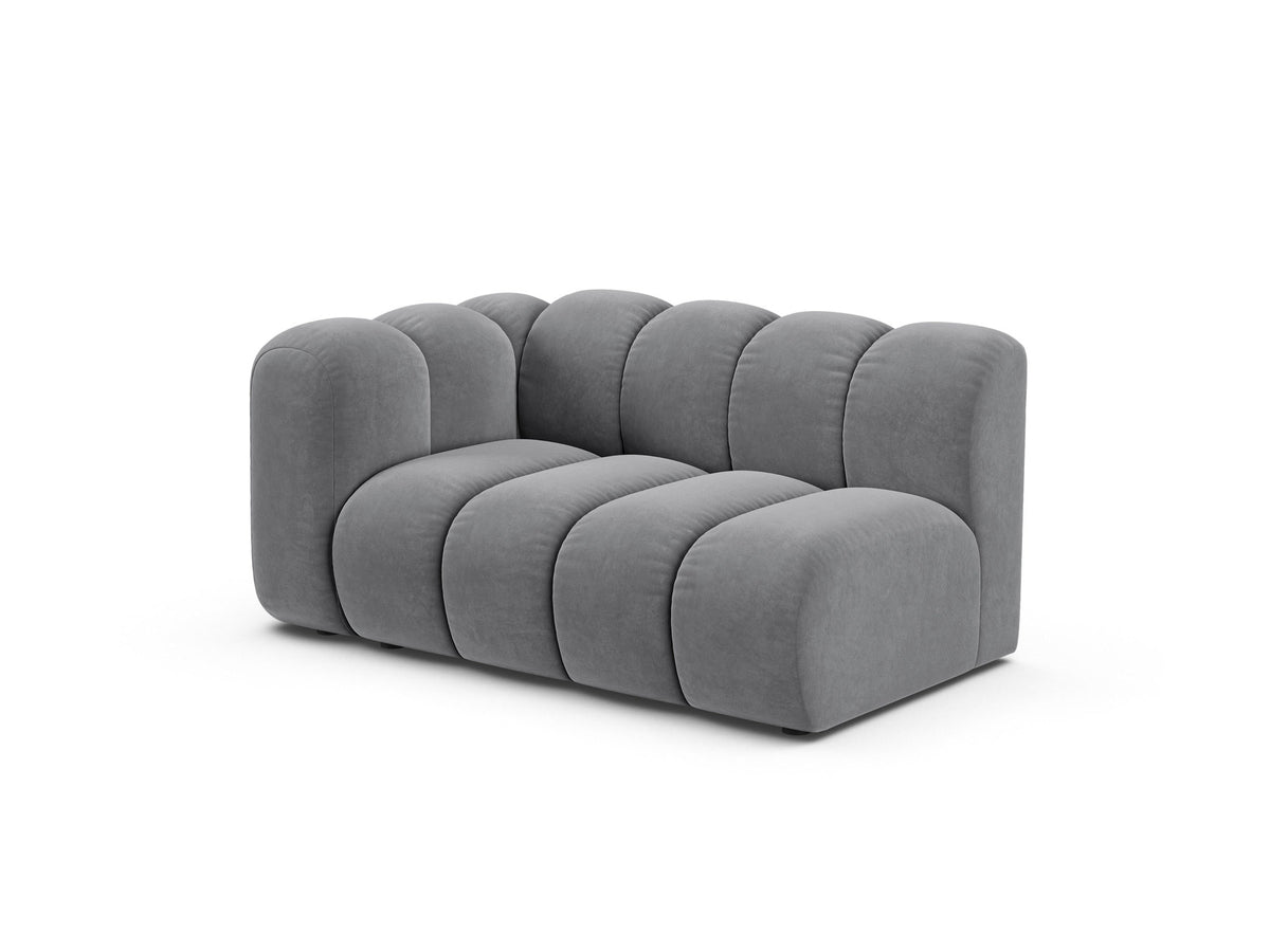 Lupine Velour links Modular Sofa 2 Sitzer in Grey-Salvador präsentiert im Onlineshop von KAQTU Design AG. Modulares Sofa ist von Micadoni