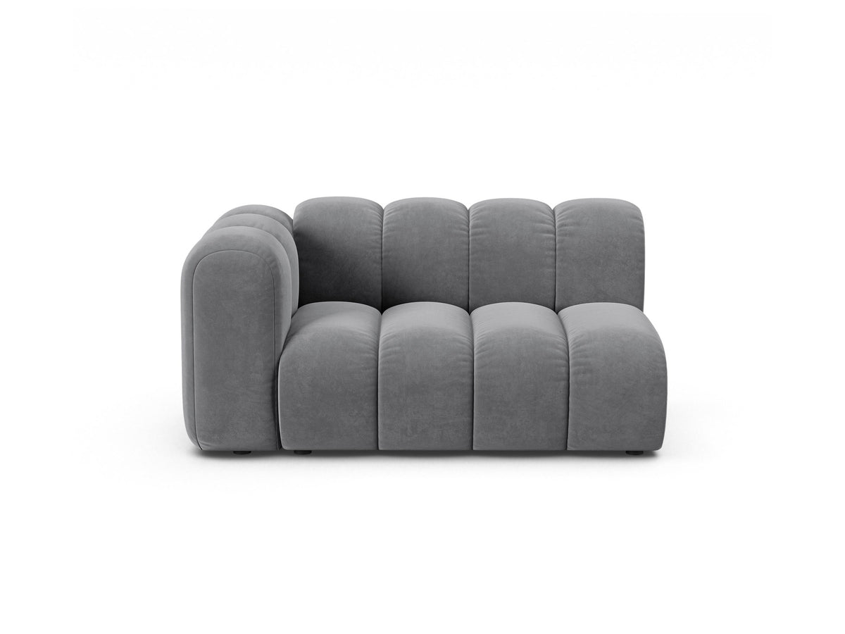 Lupine Velour links Modular Sofa 2 Sitzer in Grey-Salvador präsentiert im Onlineshop von KAQTU Design AG. Modulares Sofa ist von Micadoni