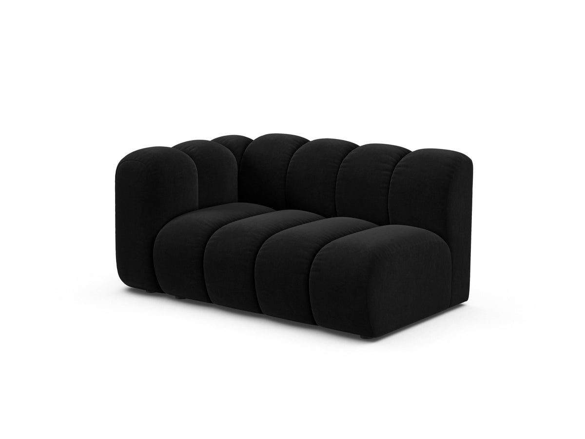 Lupine Velour links Modular Sofa 2 Sitzer in Black-Salvador präsentiert im Onlineshop von KAQTU Design AG. Modulares Sofa ist von Micadoni