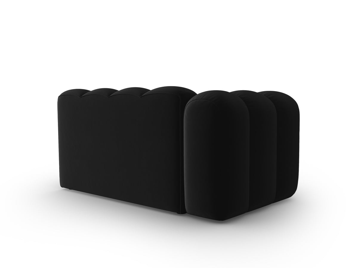 Lupine Velour links Modular Sofa 2 Sitzer in Black-Salvador präsentiert im Onlineshop von KAQTU Design AG. Modulares Sofa ist von Micadoni