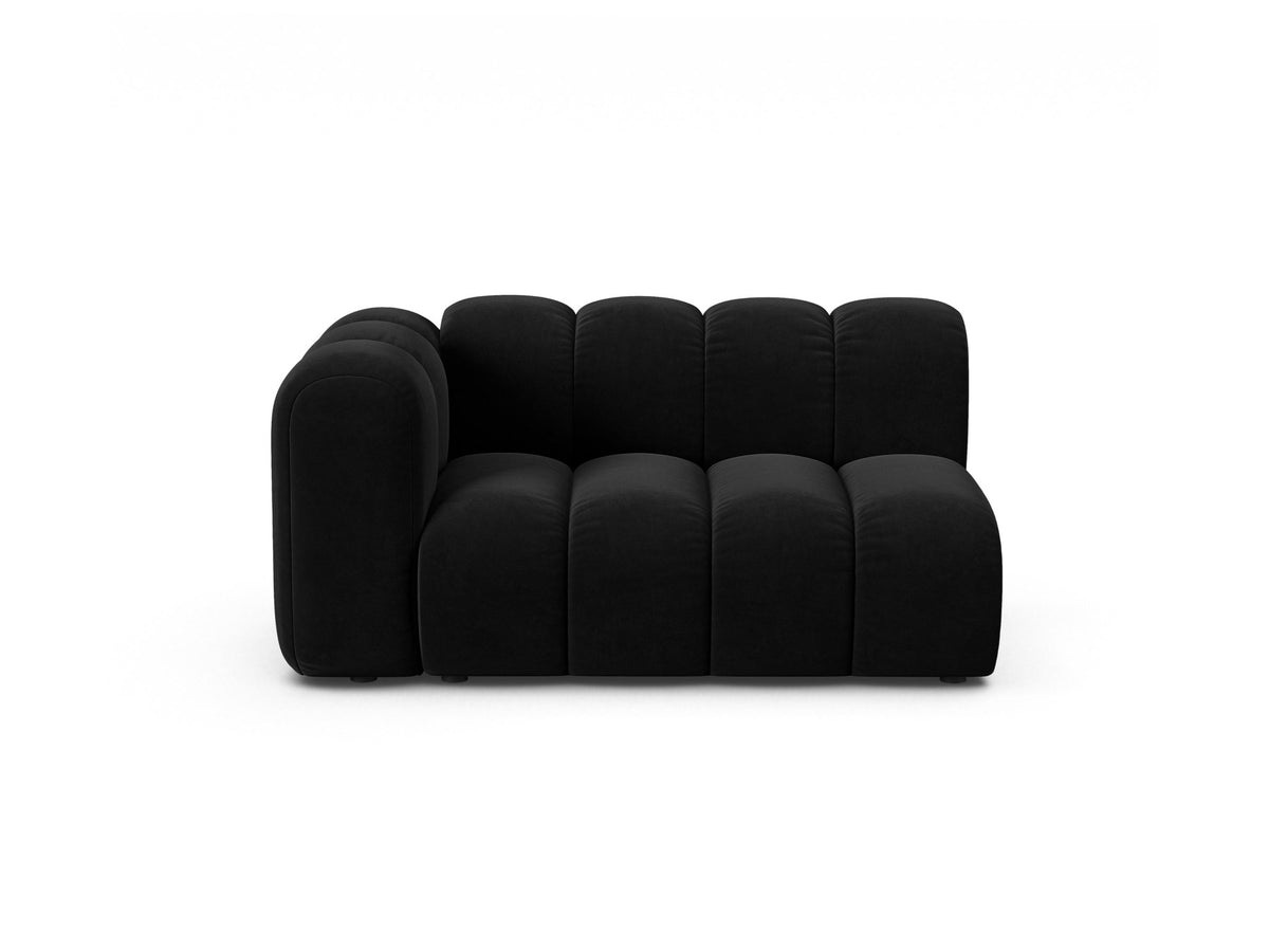 Lupine Velour links Modular Sofa 2 Sitzer in Black-Salvador präsentiert im Onlineshop von KAQTU Design AG. Modulares Sofa ist von Micadoni