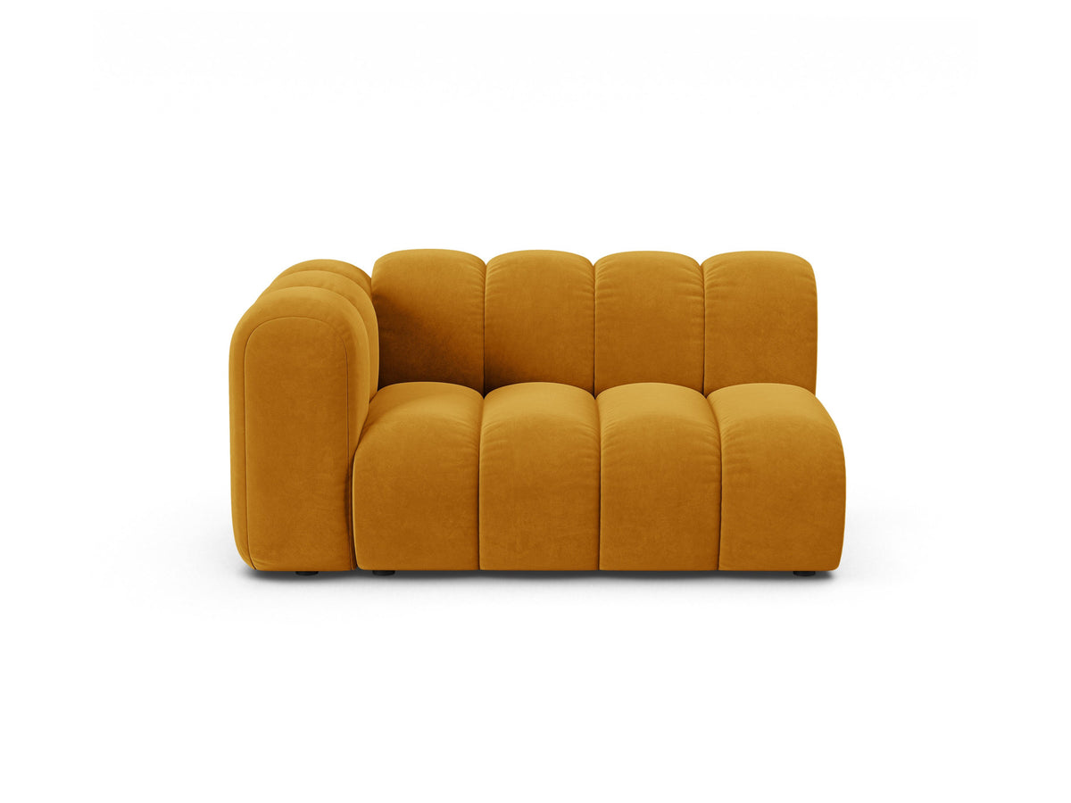 Lupine Velour links Modular Sofa 2 Sitzer in Yellow-Salvador präsentiert im Onlineshop von KAQTU Design AG. Modulares Sofa ist von Micadoni