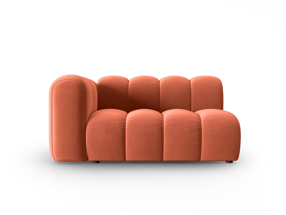 Lupine Velour links Modular Sofa 2 Sitzer in Coral-Salvador präsentiert im Onlineshop von KAQTU Design AG. Modulares Sofa ist von Micadoni