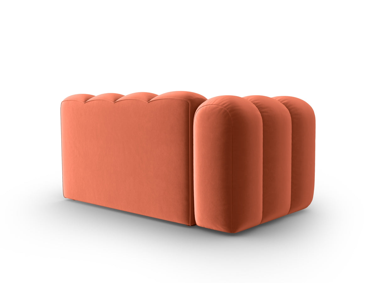 Lupine Velour links Modular Sofa 2 Sitzer in Coral-Salvador präsentiert im Onlineshop von KAQTU Design AG. Modulares Sofa ist von Micadoni