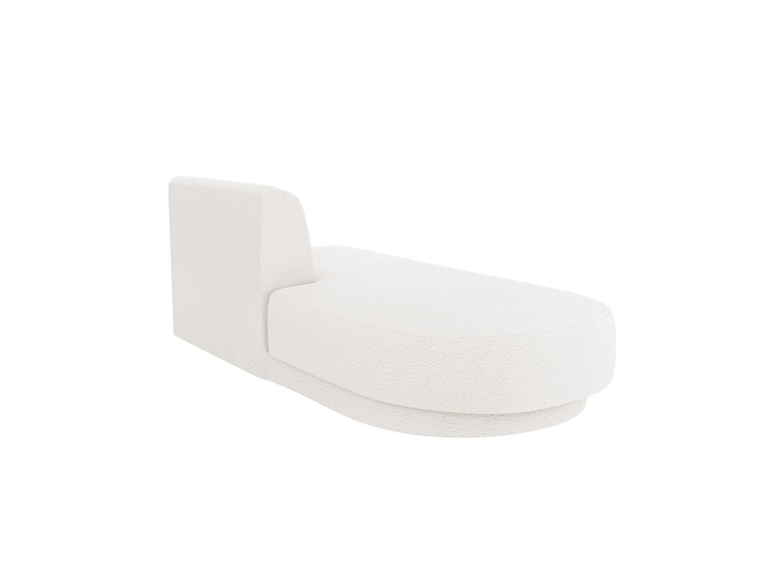Elegantes Miley Sitting Module Open links 2 Sitzer in Weiß-Baloo, ideal für moderne Wohnräume und flexible Gestaltungsmöglichkeiten.