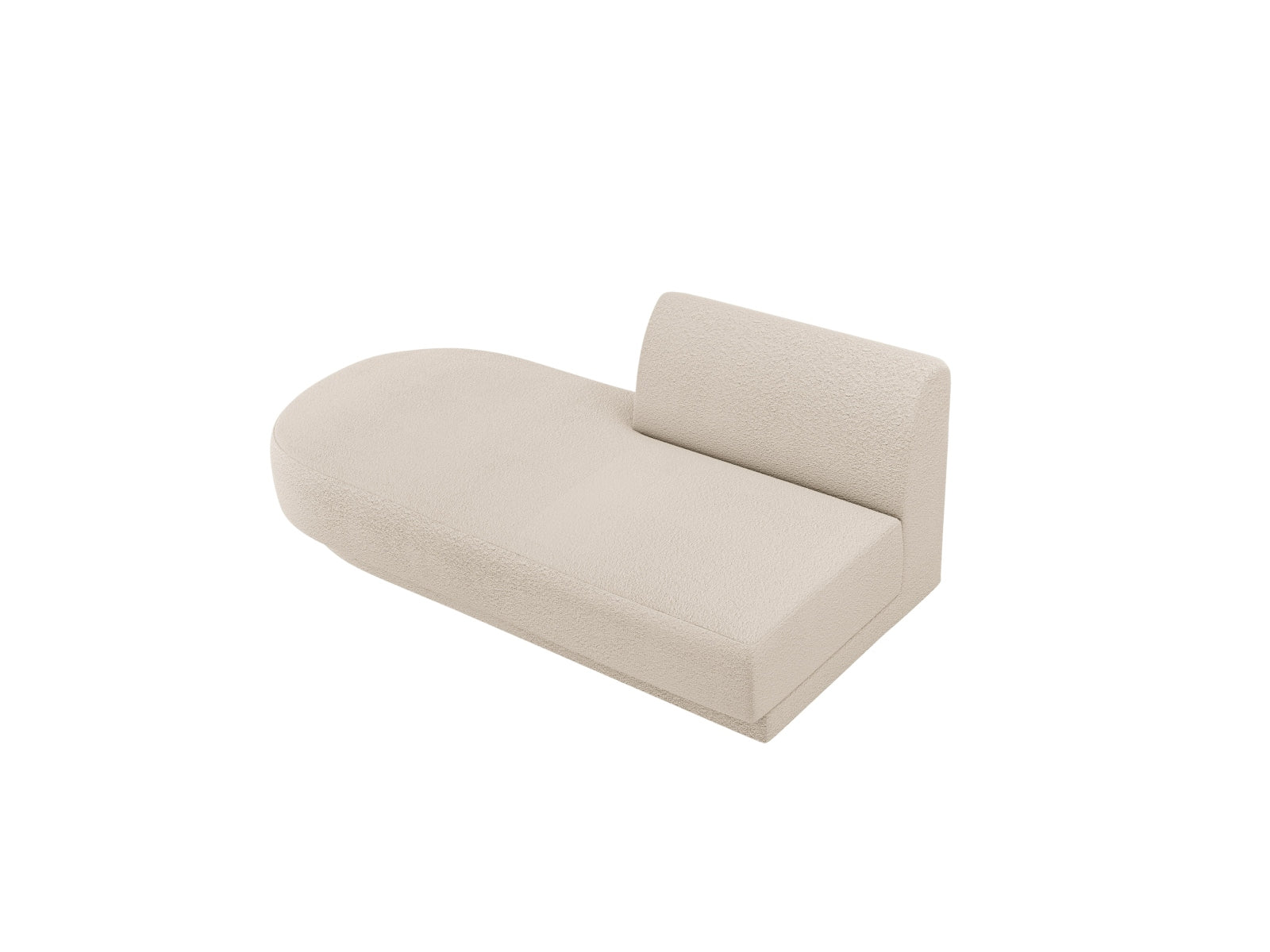 Beige Miley Sitting Module Open links 2 Sitzer von Micadoni, stilvolles modulares Sofa für modernes Wohnen, ideal für gemütliche Sitzgelegenheiten.