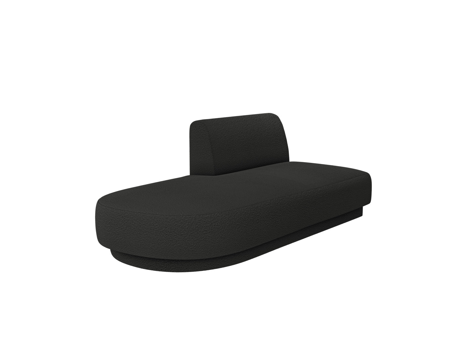 Miley Sitting Module Open links 2 Sitzer in Black präsentiert im Onlineshop von KAQTU Design AG. Modulares Sofa ist von Micadoni