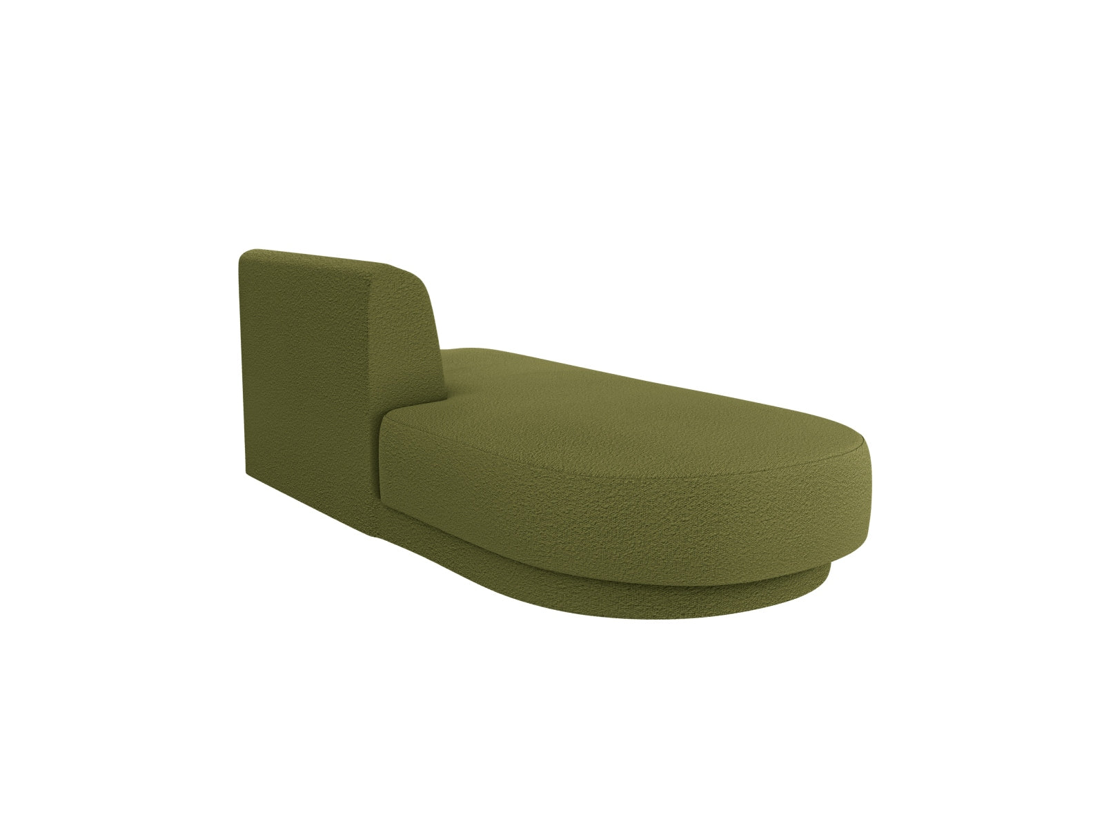Stylisches Miley Sitting Module Open links 2 Sitzer in Dunkelolivgrün, ideal für moderne Wohnräume und flexible Sitzlösungen.