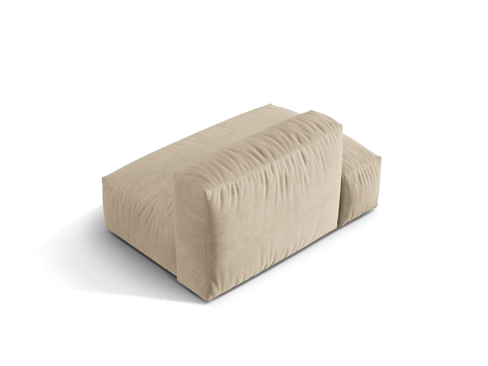 Modernes 2-Sitzer Sofa Martina links in zartem Beige, perfekt für gemütliche Wohnzimmer und stilvolle Einrichtung von Micadoni.