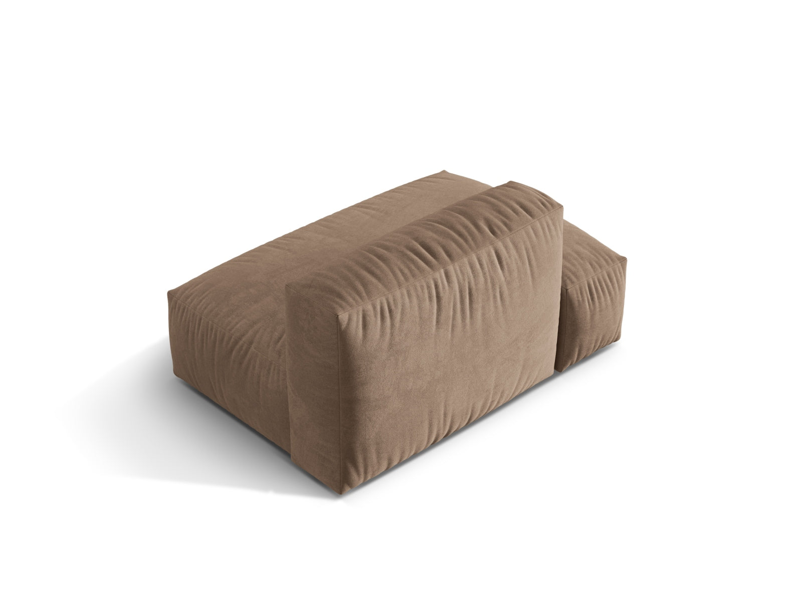 Stylisches Martina 2-Sitzer Sofa links in edlem Dark Beige-Vogue, perfekt für zeitgemäße Inneneinrichtungen und gemütliche Atmosphäre.