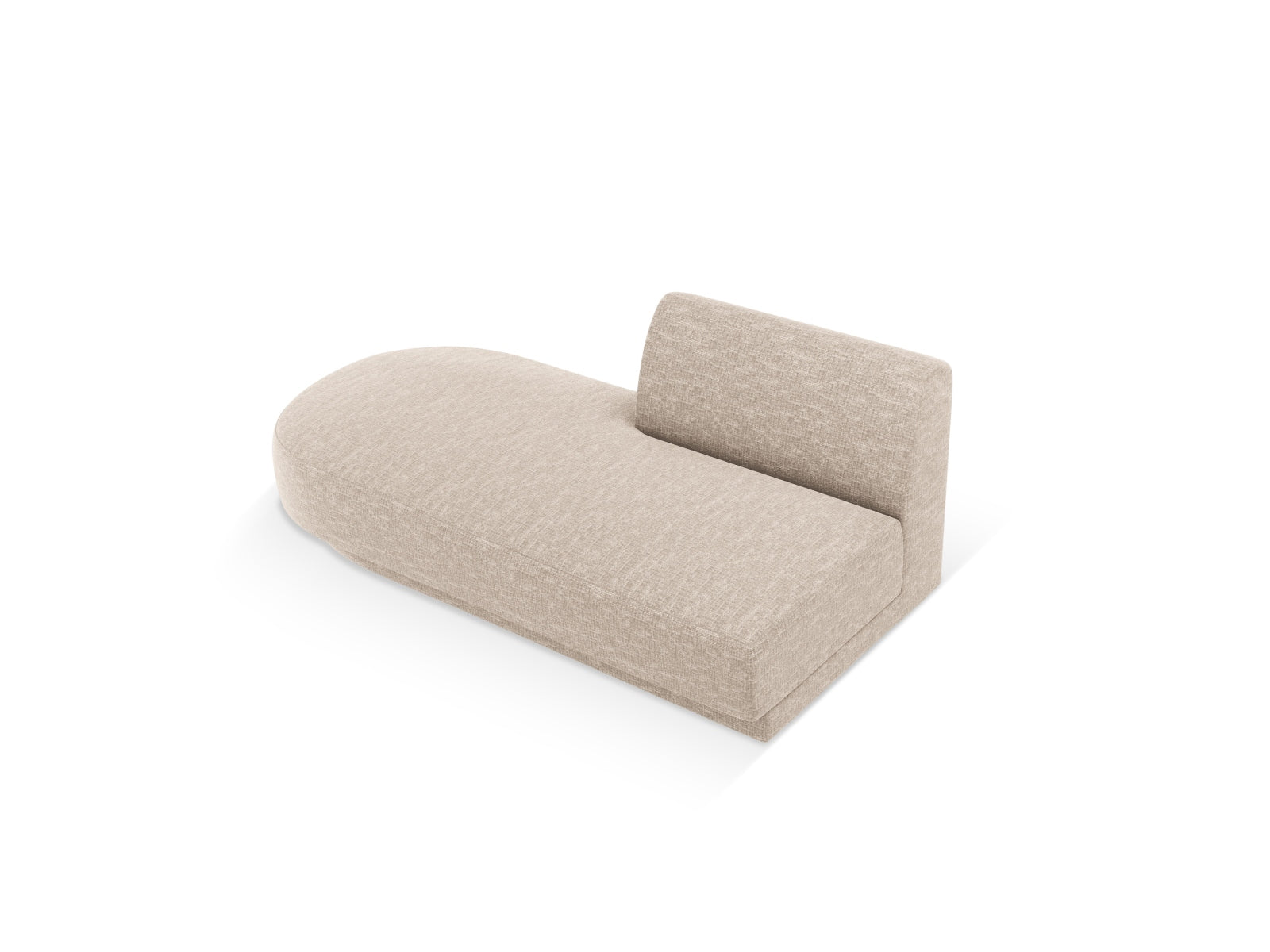Beige Miley Sitting Module mit offener Linksecke, elegantes 2-Sitzer Sofa von Micadoni, perfekt für stilvolle und flexible Wohnräume.