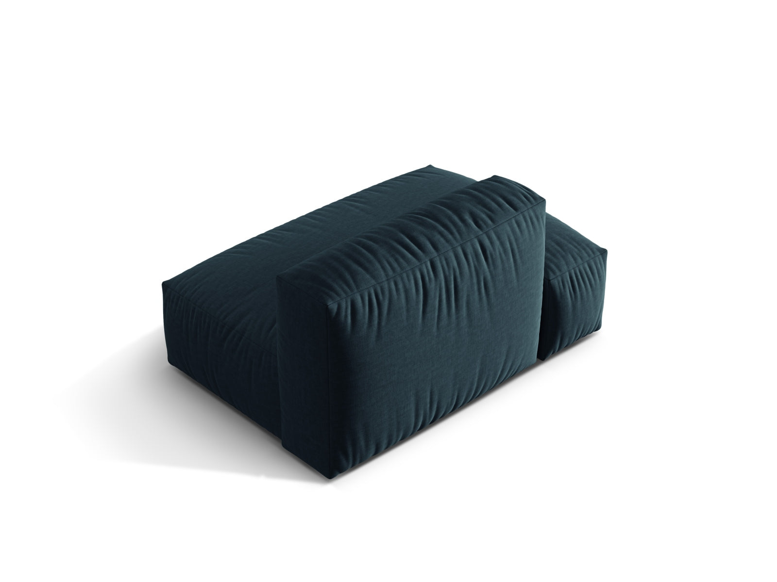 Stylisches Martina 2-Sitzer Sofa links in trendigem Blue Jeans-Boston, perfekt für zeitgemäße Inneneinrichtungen und gemütliche Atmosphäre.
