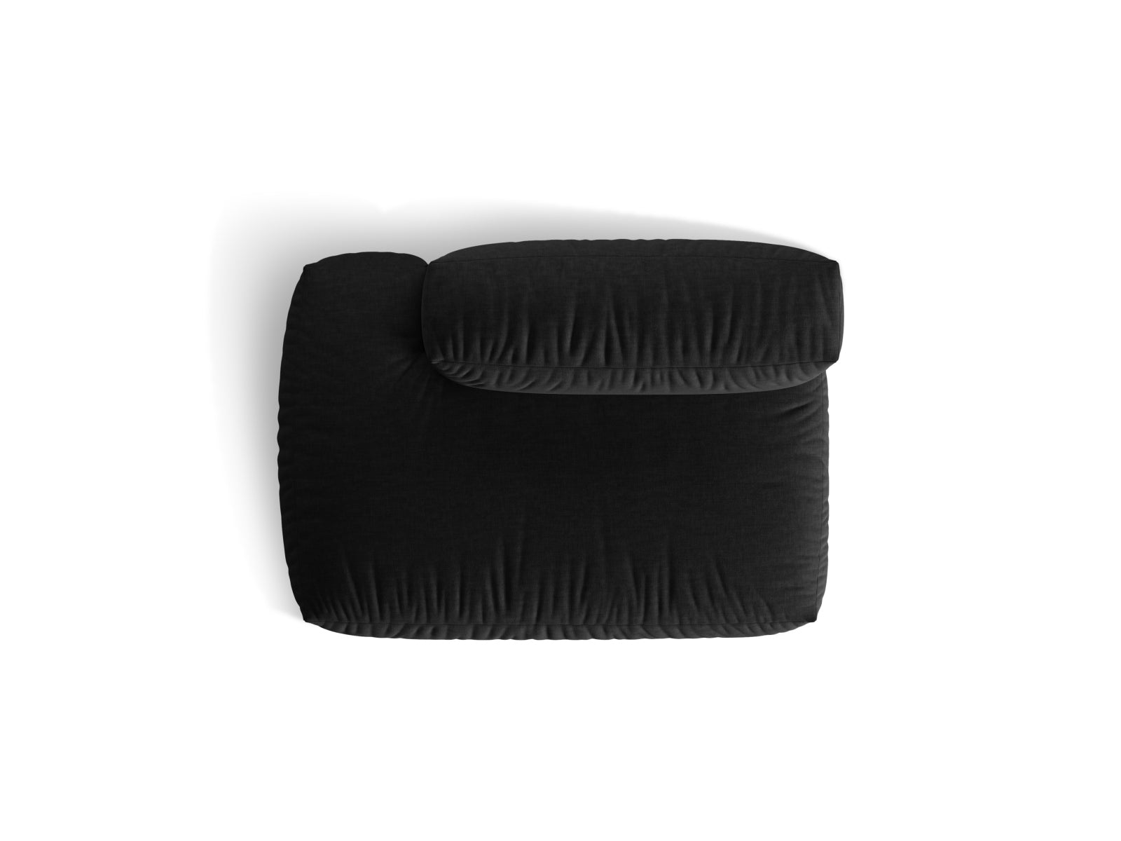 Elegantes Martina 2-Sitzer Sofa links in modernem Schwarz, ideal für stilvolle Wohnräume. Hochwertige Verarbeitung von Micadoni.