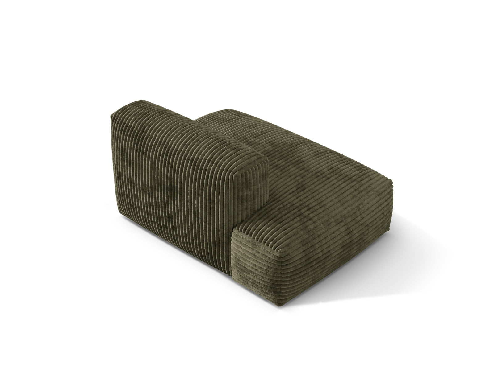 Modernes 2-Sitzer Martina Sofa links in der angesagten Farbe Moss Green-Tilia, perfekt für gemütliche und stilvolle Wohnambiente.