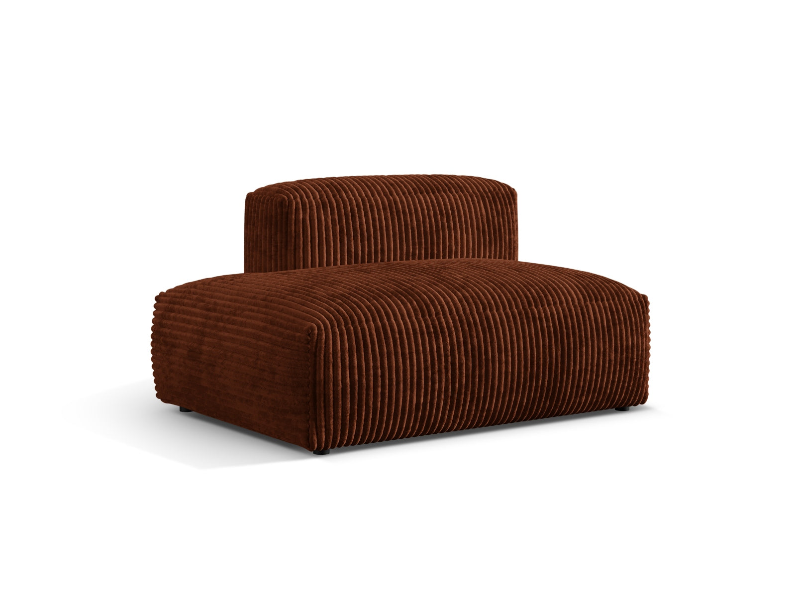 Elegantes Martina Sofa links 2 Sitzer in warmem Brick-Tilia, ideal für stilvolle Wohnräume. Hochwertige Verarbeitung von Micadoni.