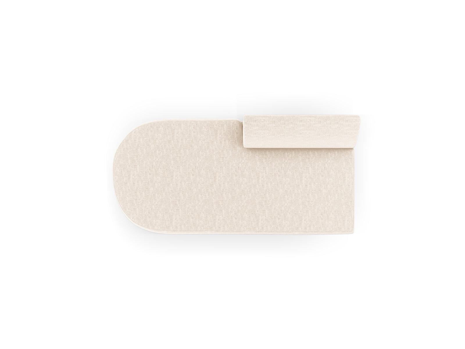 Elegantes 2-Sitzer-Modul Miley mit offener Linksecke in Ivory-Eden, ideal für stilvolle und flexible Wohnkonzepte.