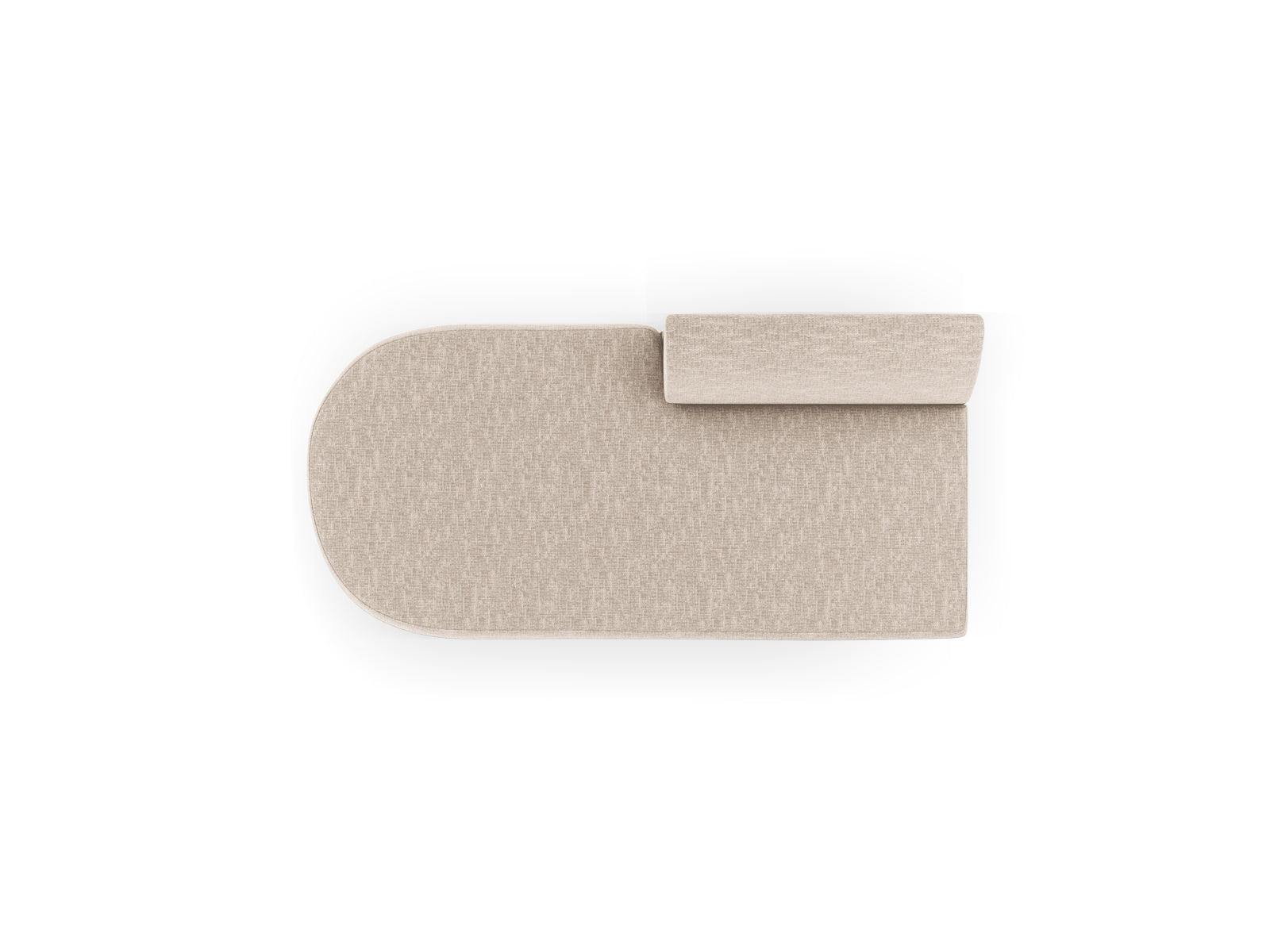 Beige 2-Sitzer Miley Sitting Module von Micadoni, stilvolles modulares Sofa mit offener Armlehne, ideal für moderne Wohnräume.