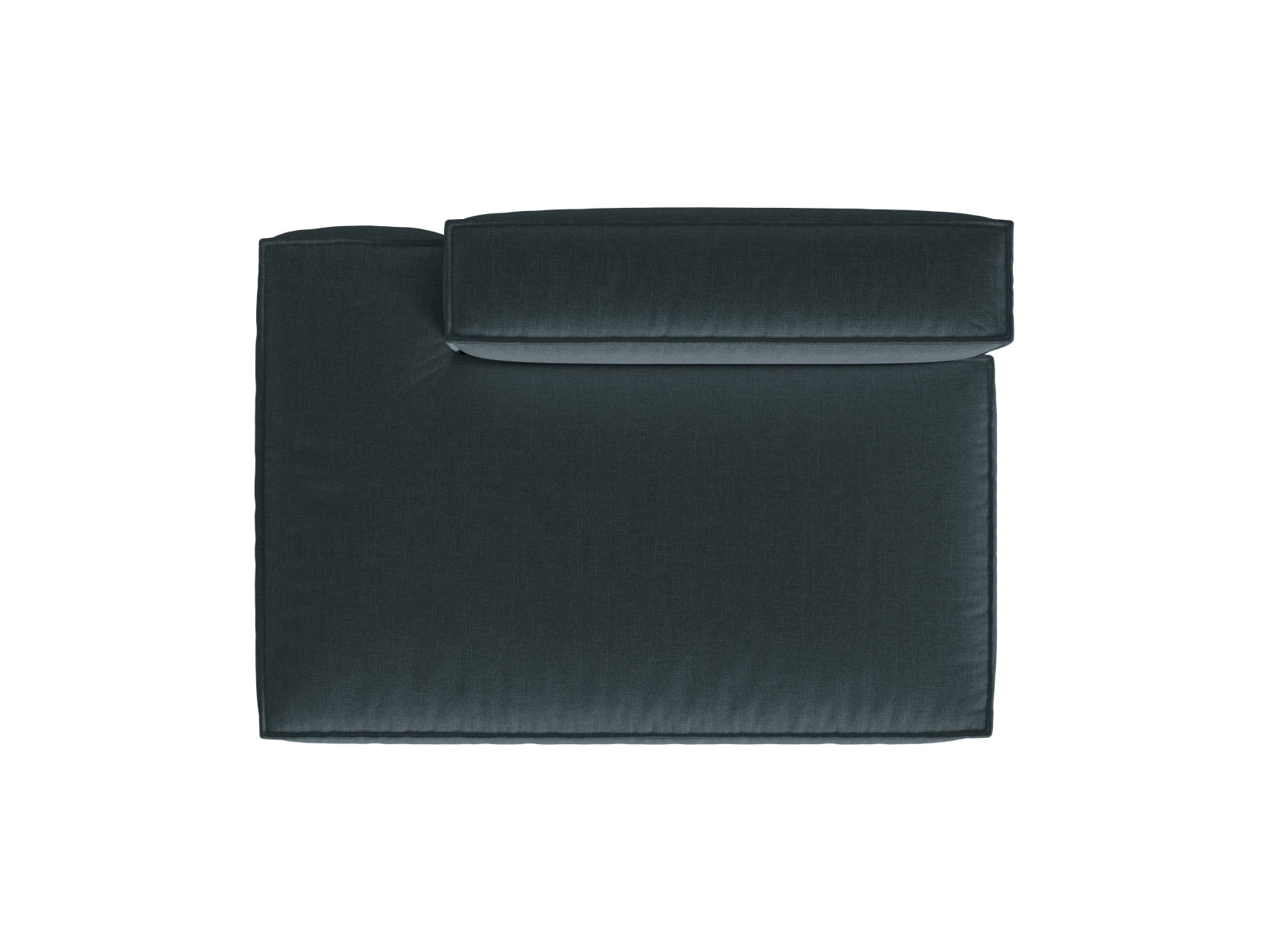 Elegantes 3-Sitzer Sofa links Nuria in trendigem Petrol, ideal für stilvolle Wohnräume und entspannte Stunden mit Freunden.