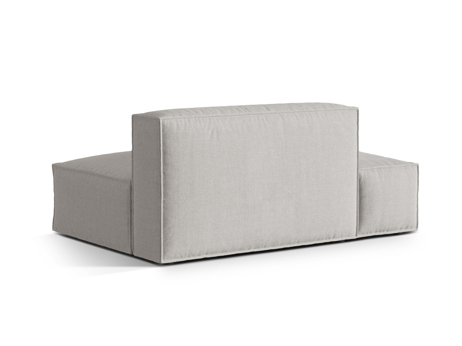 Modulares 3-Sitzer Sofa links Nuria in zeitgemäßem Grau, perfekt für gemütliche Abende und modernes Wohndesign.