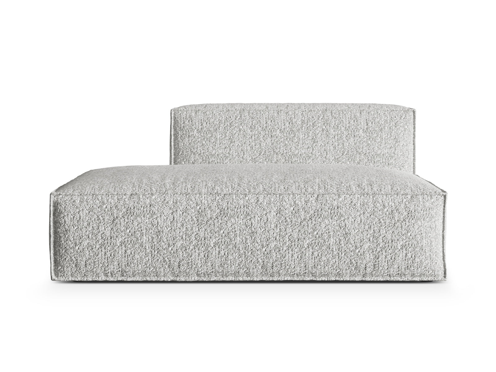 Nuria Boucle Modular Sofa links 3 Sitzer in Silver präsentiert im Onlineshop von KAQTU Design AG. Modulares Sofa ist von Micadoni