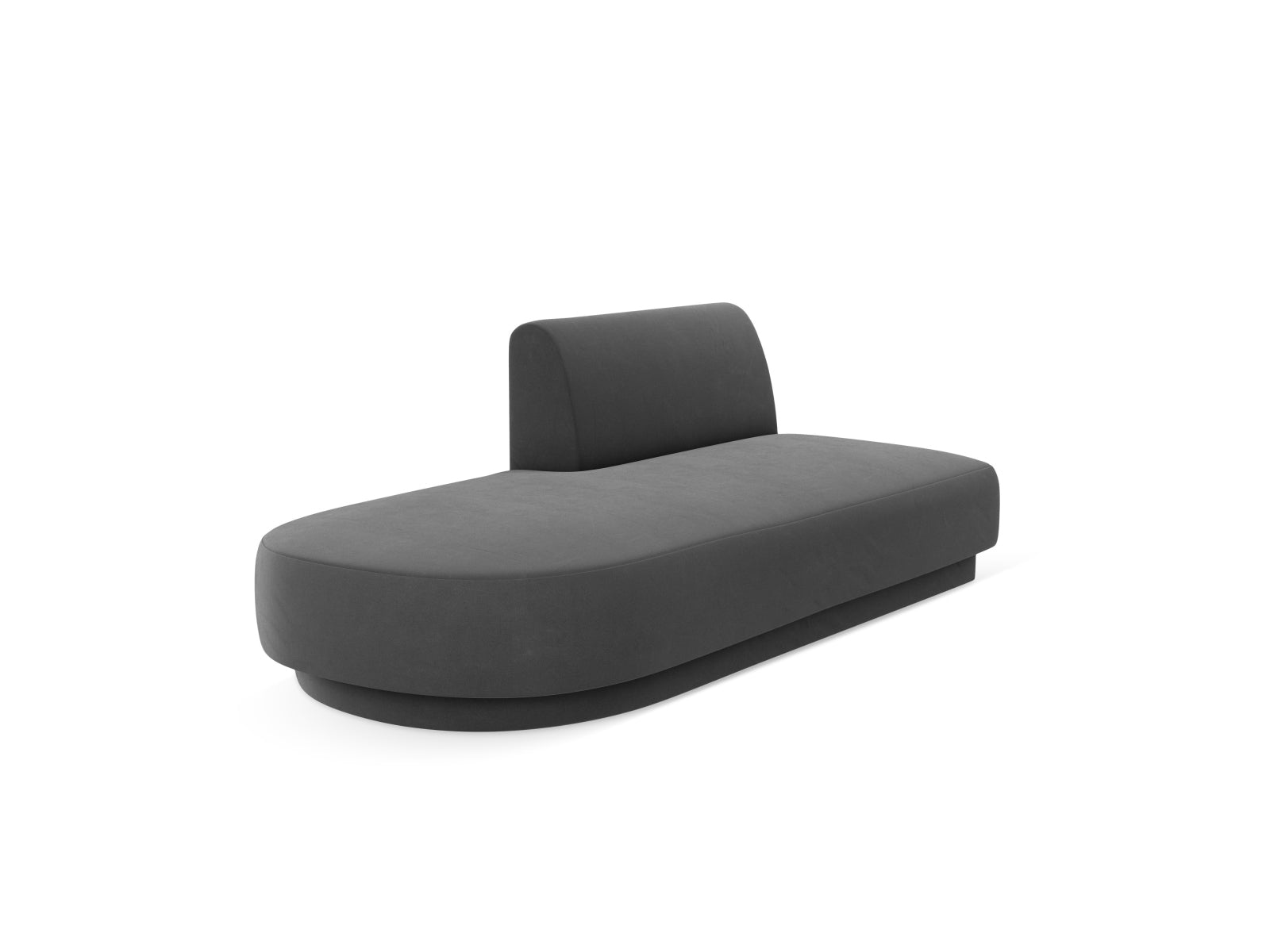 Miley Sitting Module Open links 2 Sitzer in Grey-Bluvel präsentiert im Onlineshop von KAQTU Design AG. Modulares Sofa ist von Micadoni