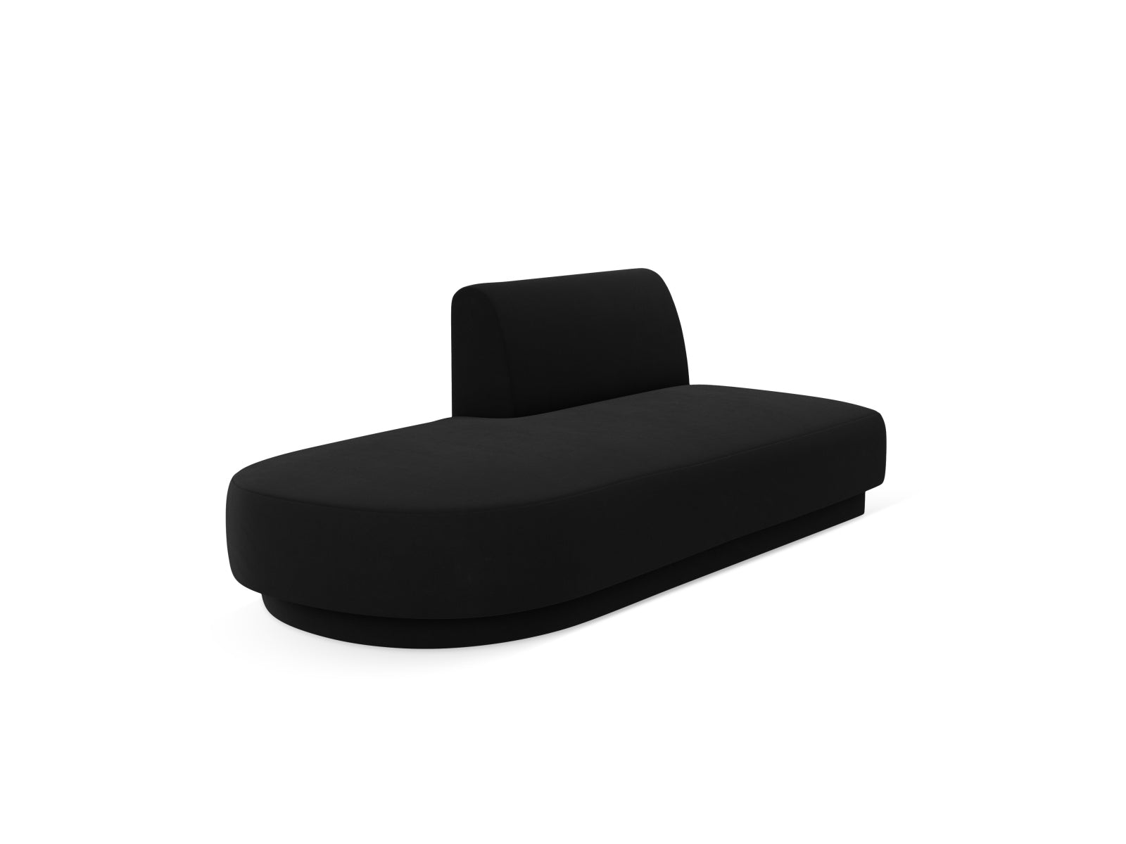 Miley Sitting Module Open links 2 Sitzer in Black-Bluvel präsentiert im Onlineshop von KAQTU Design AG. Modulares Sofa ist von Micadoni