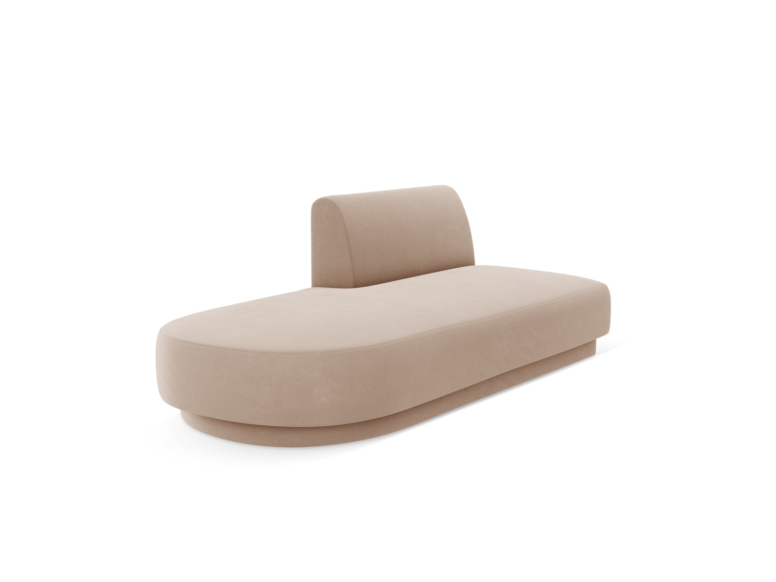 Miley Sitting Module Open links 2 Sitzer in Cappuccino-Bluvel präsentiert im Onlineshop von KAQTU Design AG. Modulares Sofa ist von Micadoni