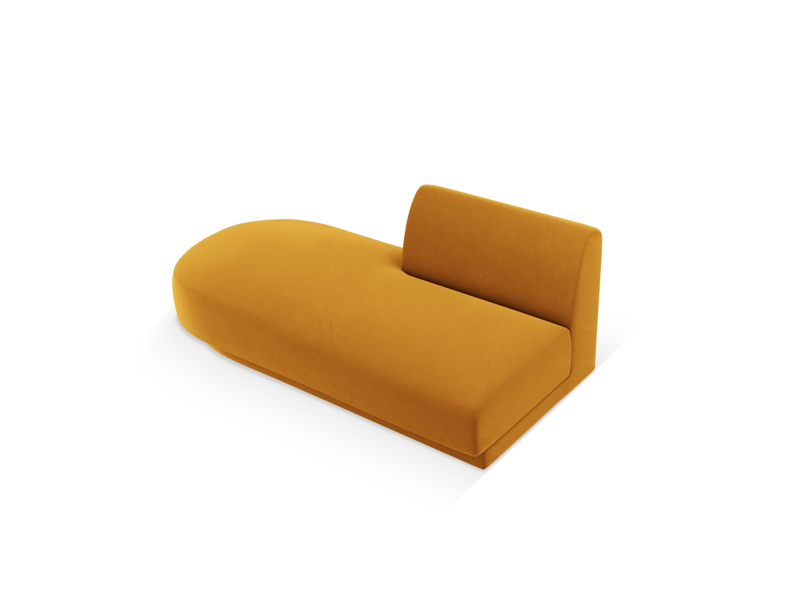 Modulares Sofa Miley Sitting Module Open links 2 Sitzer in stilvollem Gelb-Blau, ideal für moderne Wohnräume, von Micadoni.