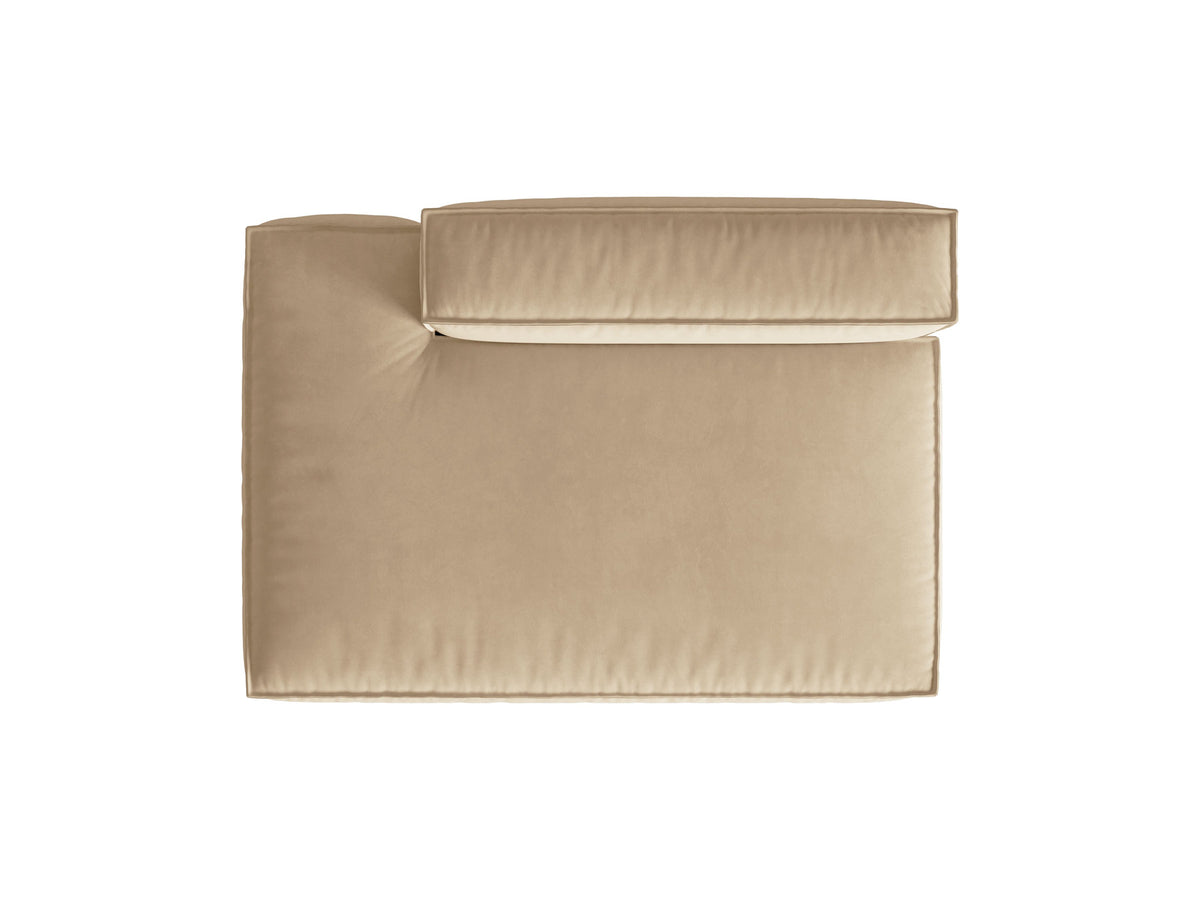Nuria Velour links Modular Sofa 3 Sitzer in Nude-Paris präsentiert im Onlineshop von KAQTU Design AG. Modulares Sofa ist von Micadoni