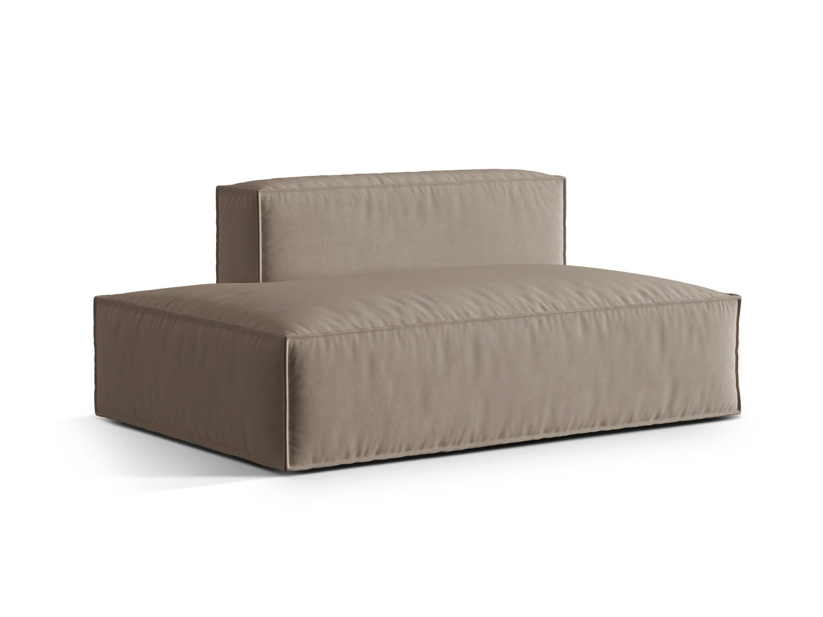 Nuria Velour links Modular Sofa 3 Sitzer in Warm grey-Paris präsentiert im Onlineshop von KAQTU Design AG. Modulares Sofa ist von Micadoni