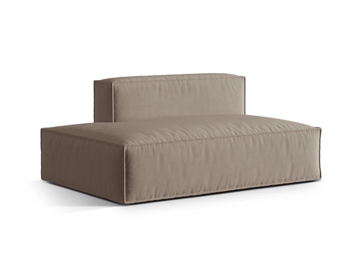 Nuria Velour links Modular Sofa 3 Sitzer in Warm grey-Paris präsentiert im Onlineshop von KAQTU Design AG. Modulares Sofa ist von Micadoni