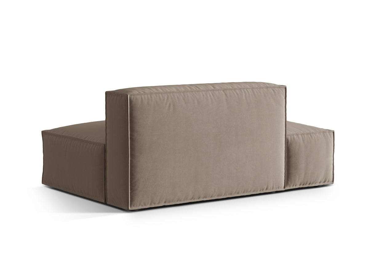 Nuria Velour links Modular Sofa 3 Sitzer in Warm grey-Paris präsentiert im Onlineshop von KAQTU Design AG. Modulares Sofa ist von Micadoni