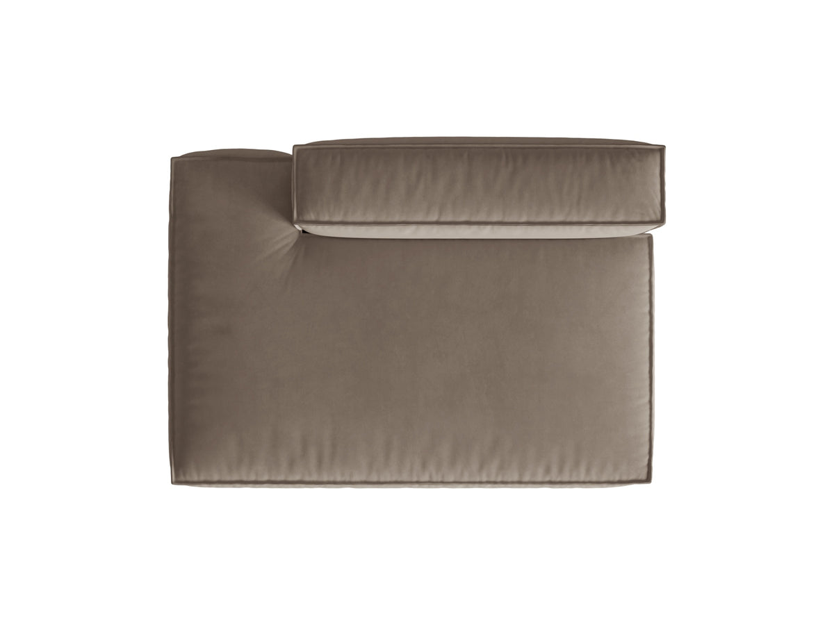 Nuria Velour links Modular Sofa 3 Sitzer in Warm grey-Paris präsentiert im Onlineshop von KAQTU Design AG. Modulares Sofa ist von Micadoni