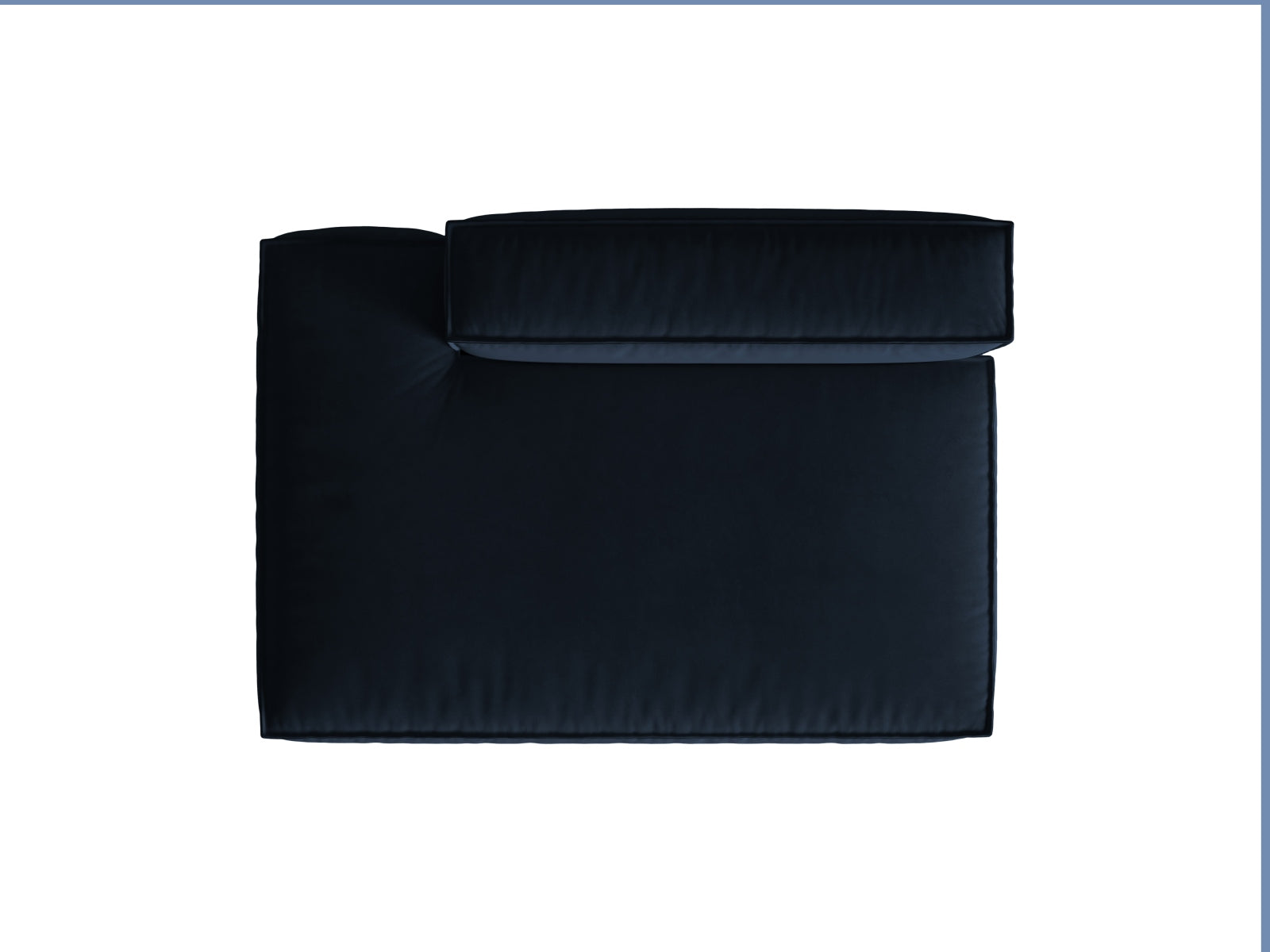 Stilvolles 3-Sitzer Sofa Nuria Velour in tiefem Blau, perfekt für einladende Wohnbereiche und entspannte Abende mit Liebsten.