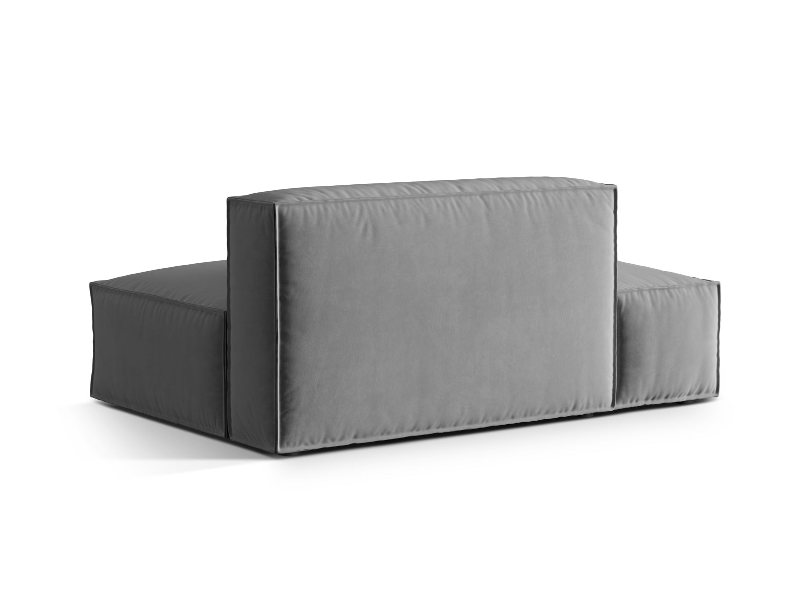 Elegantes 3-Sitzer Sofa Nuria Velour mit linker Armlehne, ideal für moderne Wohnräume und einladende Gemütlichkeit.