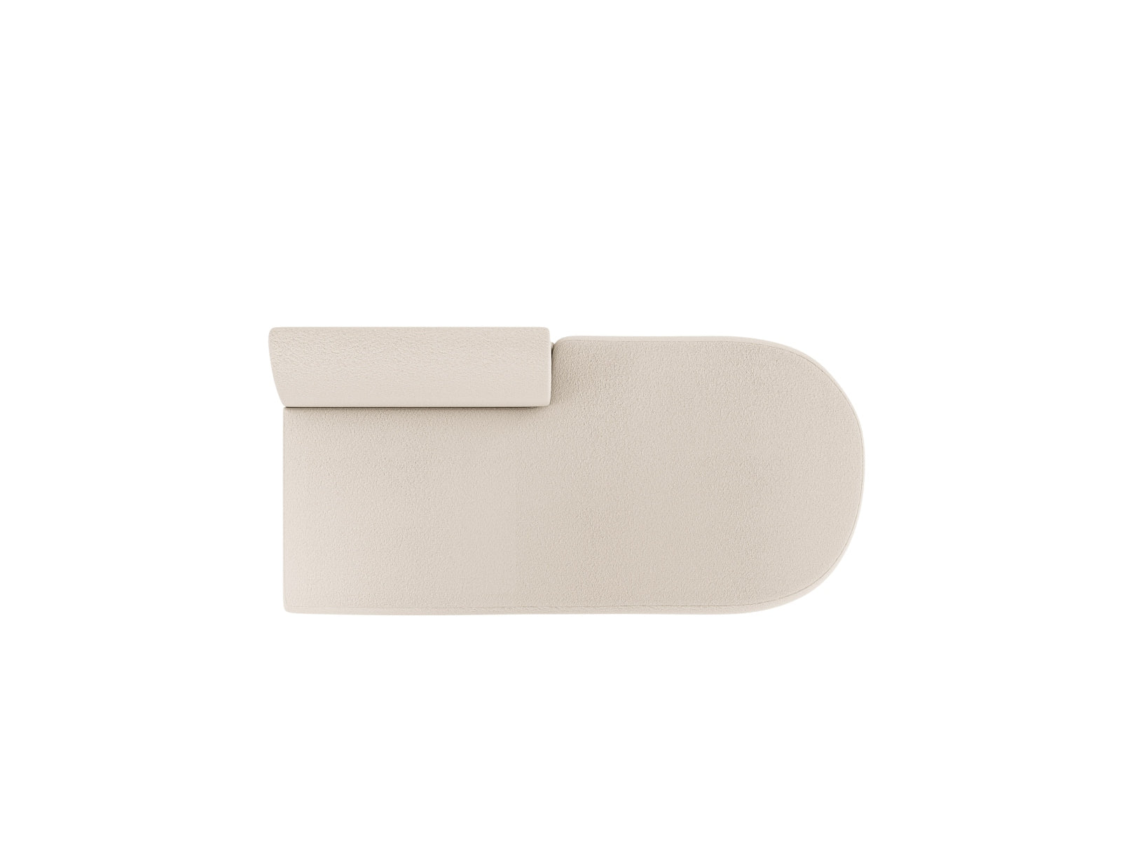 Miley Sitting Module Open rechts 2 Sitzer in Beige präsentiert im Onlineshop von KAQTU Design AG. Modulares Sofa ist von Micadoni