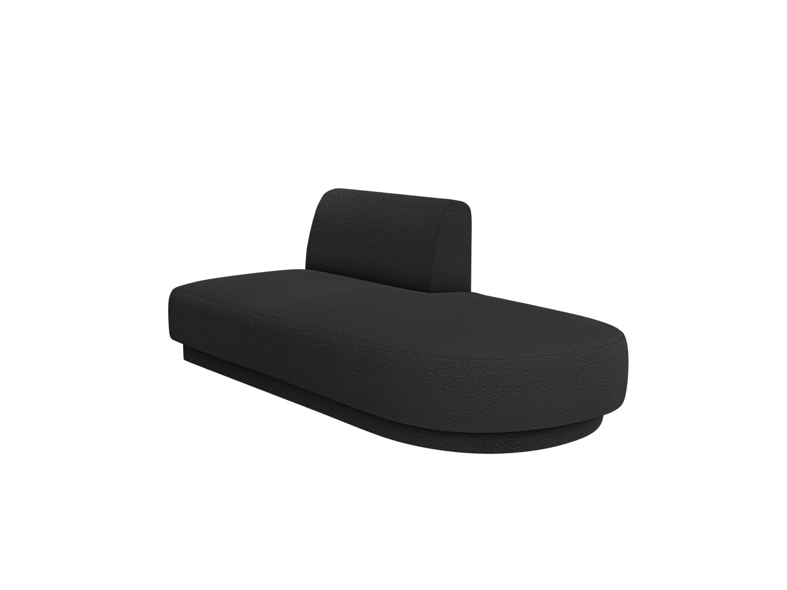 Miley Sitting Module Open rechts 2 Sitzer in Black präsentiert im Onlineshop von KAQTU Design AG. Modulares Sofa ist von Micadoni