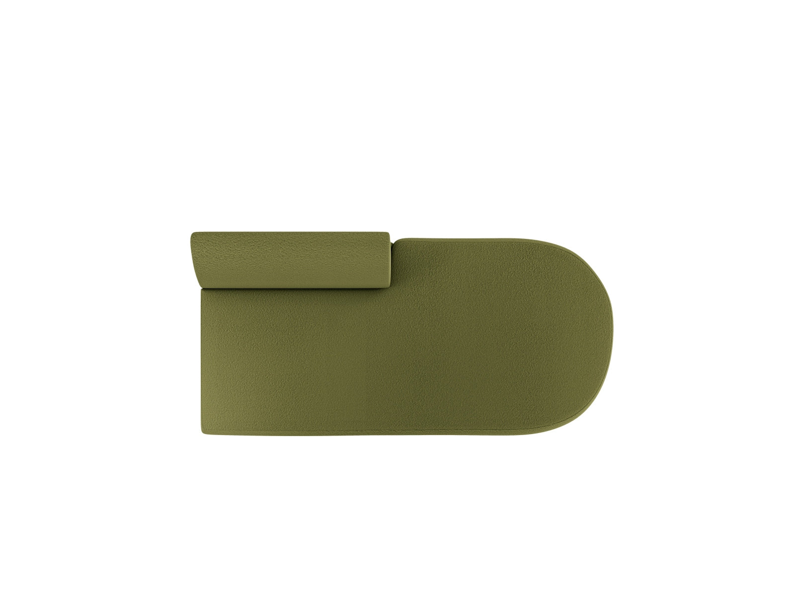 Miley Sitting Module Open rechts 2 Sitzer in Dark Olive Green präsentiert im Onlineshop von KAQTU Design AG. Modulares Sofa ist von Micadoni