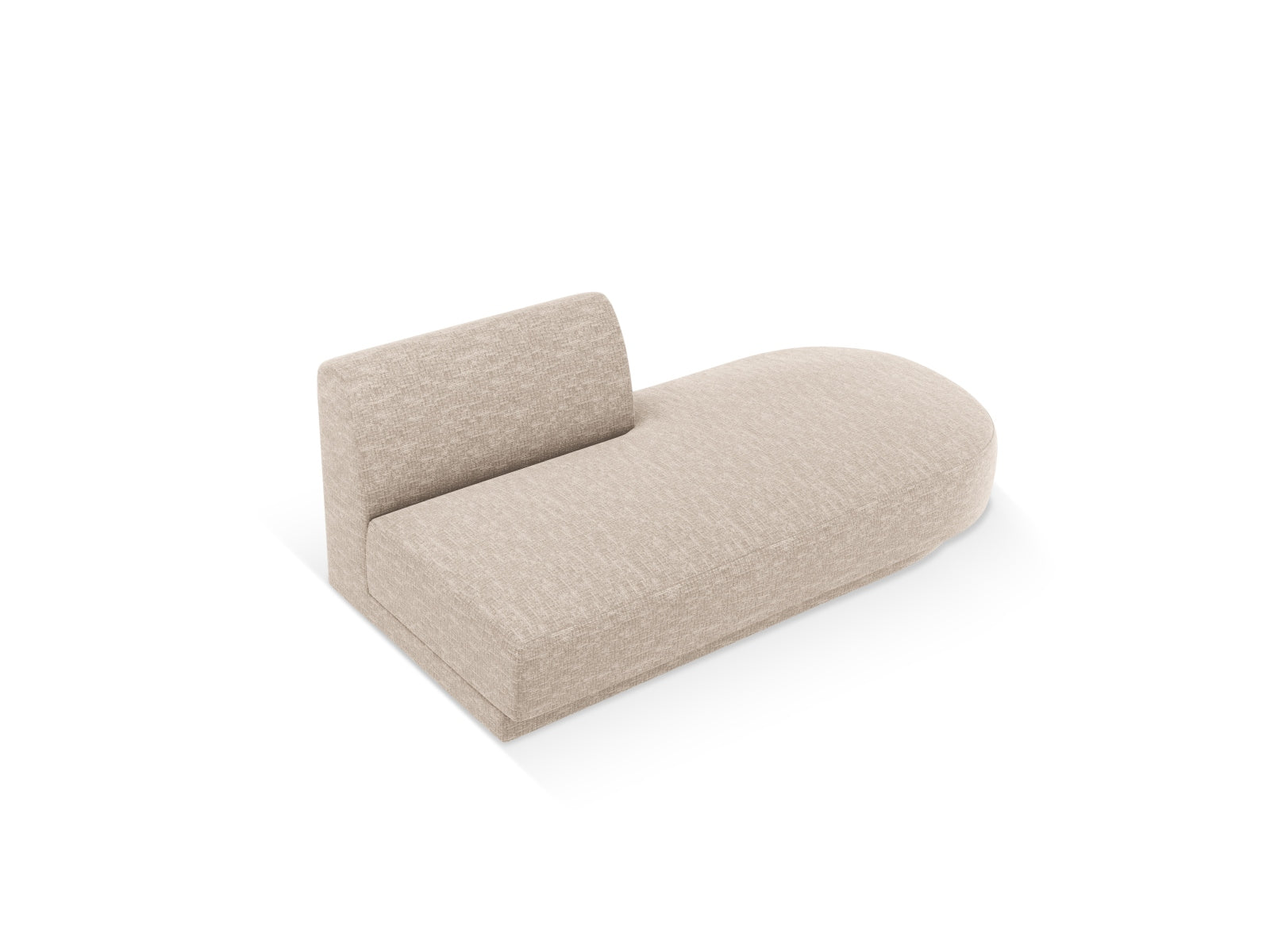 Beige Miley Sitting Module Open rechts 2-Sitzer von Micadoni, stilvolles modulares Sofa für modernes Wohnen, ideal für gemütliche Sitzgelegenheiten.