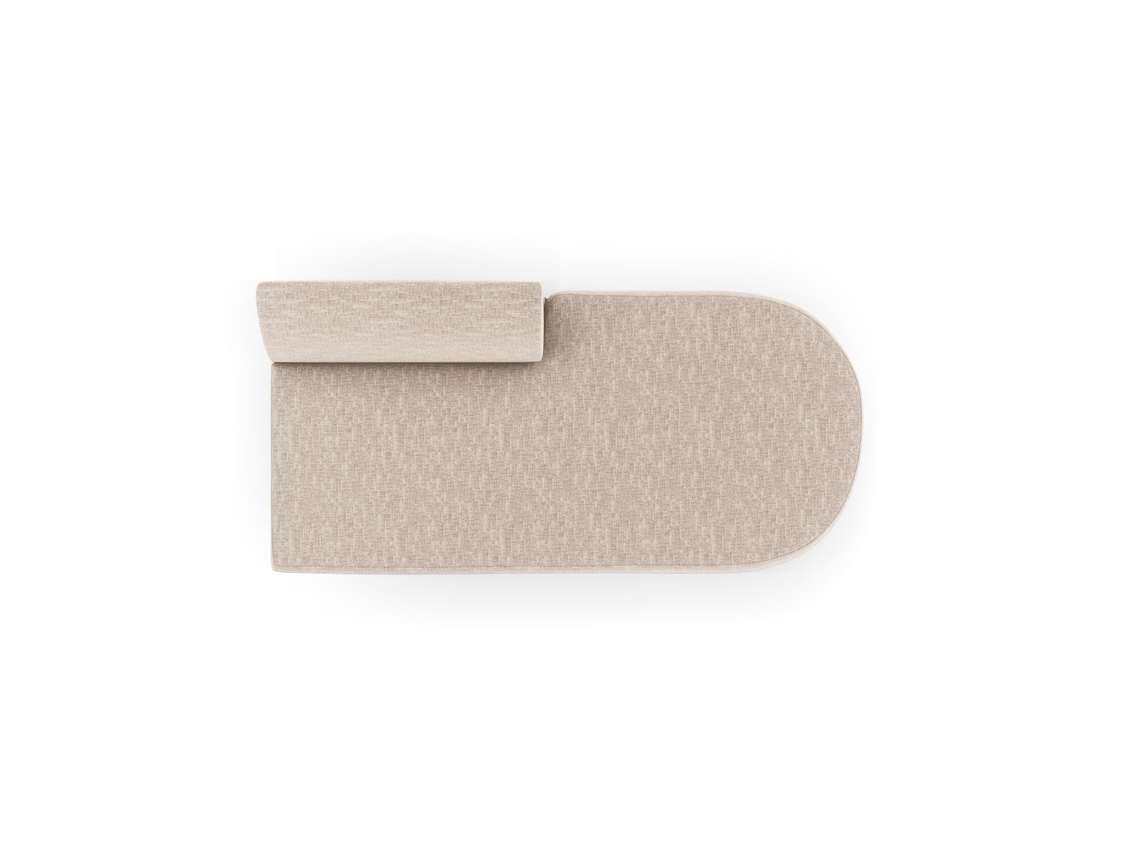 Beige 2-Sitzer Miley Sitting Module Open rechts von Micadoni, elegantes modulares Sofa, perfekt für stilvolle Wohnräume und entspannte Momente.