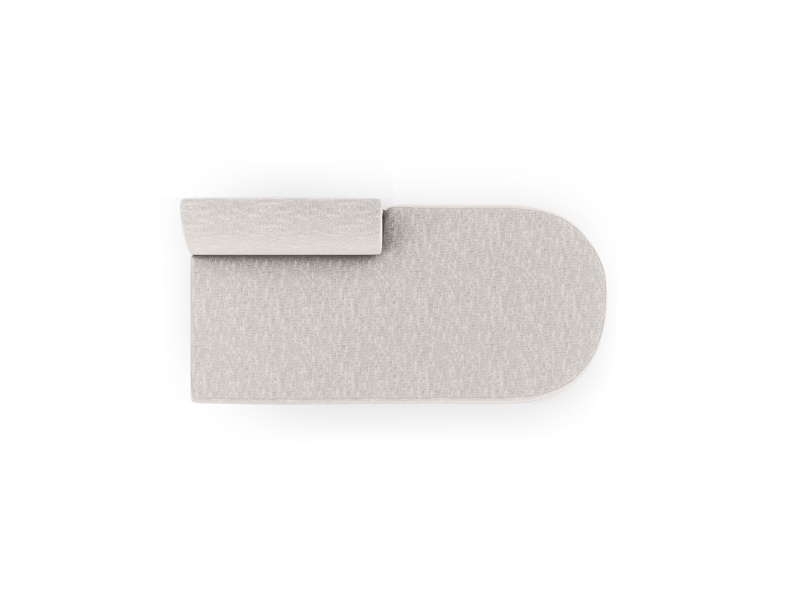 Elegantes Miley Sitting Module Open rechts 2-Sitzer Sofa in hellem Grau, ideal für moderne Wohnräume, von Micadoni.