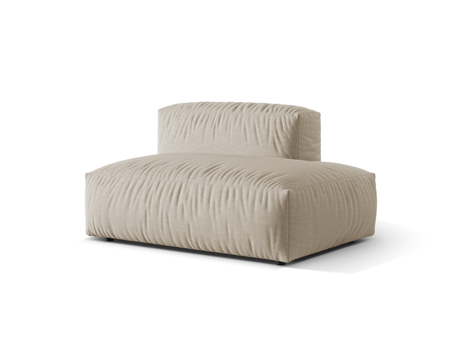 Elegantes Martina Sofa rechts, 2-Sitzer in hellem Beige, ideal für stilvolle Wohnräume. Hochwertige Verarbeitung von Micadoni.