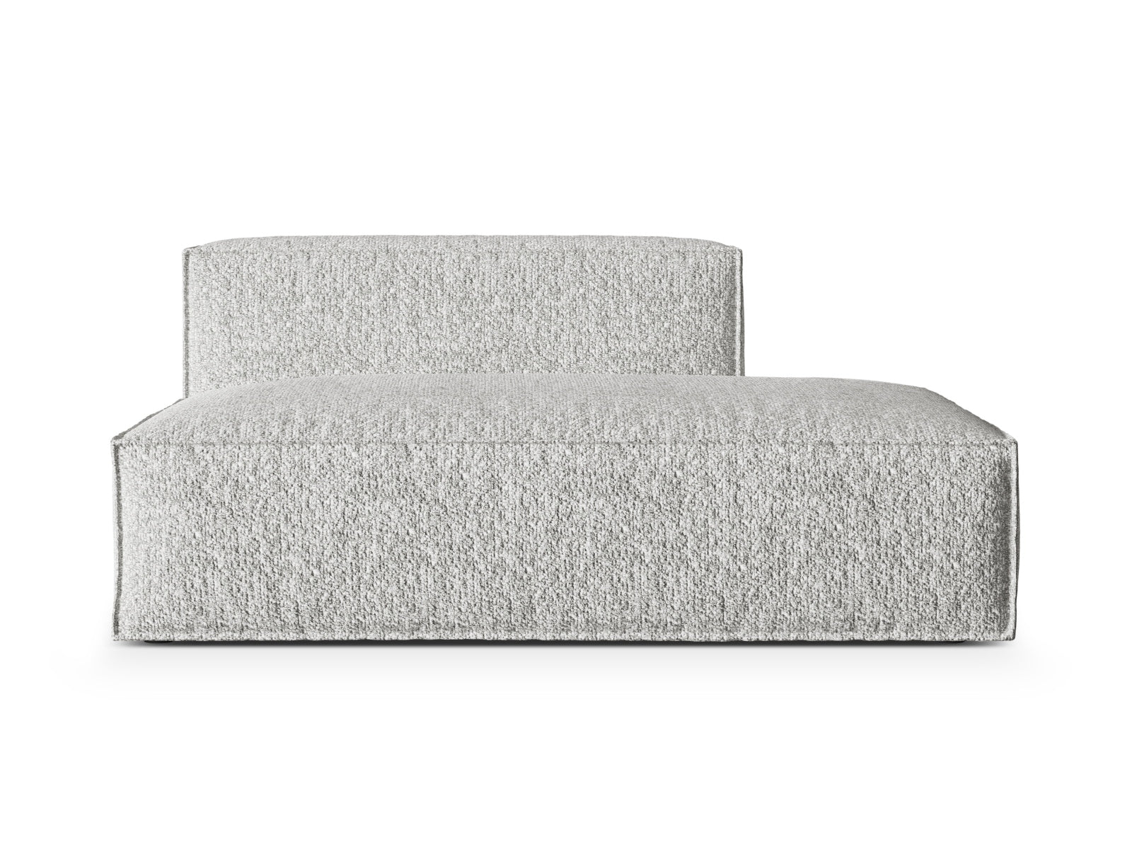 Stilvolles Nuria Boucle 3-Sitzer Sofa in edlem Silber-Monet, perfekt für zeitgemäße Inneneinrichtungen von Micadoni.