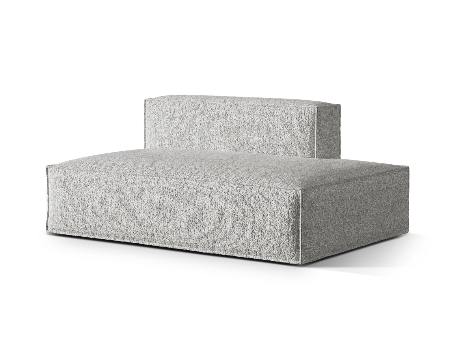 Elegantes Nuria Boucle 3-Sitzer Sofa in Silber-Monet, ideal für moderne Wohnräume und vielseitige Gestaltungsmöglichkeiten von Micadoni.