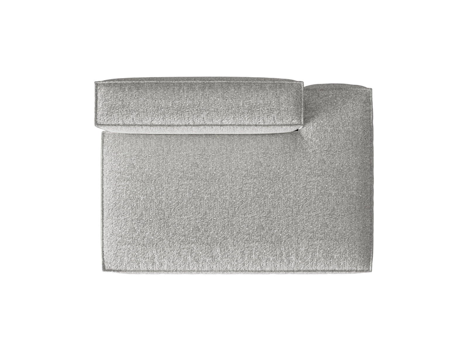 Elegantes Nuria Boucle 3-Sitzer Sofa in Silber-Monet, ideal für moderne Wohnkonzepte und vielseitige Raumgestaltung von Micadoni.
