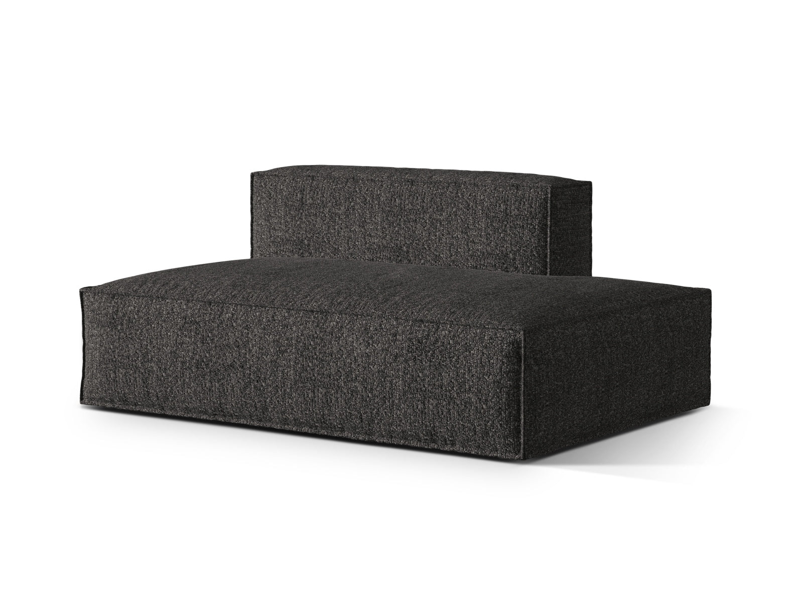 Elegantes Nuria Boucle 3-Sitzer Sofa in klassischem Anthrazit, ideal für moderne Wohnkonzepte und gemütliche Stunden.